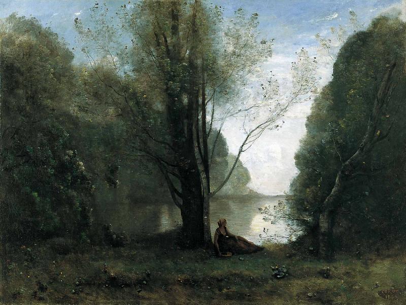 Jean Baptiste Camille  Corot Solitude Recollection of Vigen Limousin China oil painting art